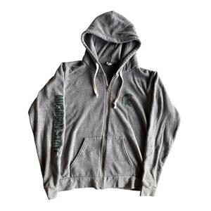 VTG NCAA Michigan State University Gray Full Zip M USA Made Hoodie Sweat Jacket